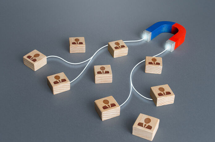 Magnet Attracts Magnetises Certain Employee Candidates Blocks. H