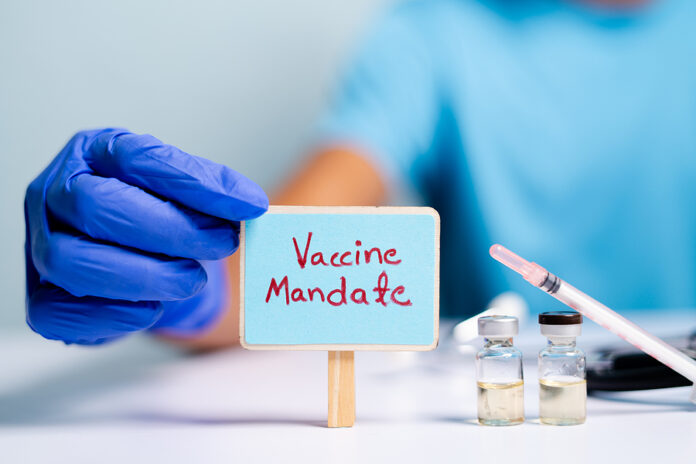 Concept Of Coronavirus Or Covid-19 Vaccine Mandate, Showing With