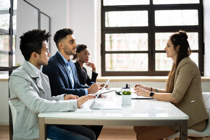 Group Job Employment Interview And Recruitment In Office