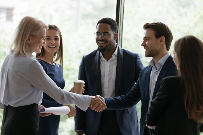 Happy Confident Senior Businesswoman, Business Leader, Coach Get