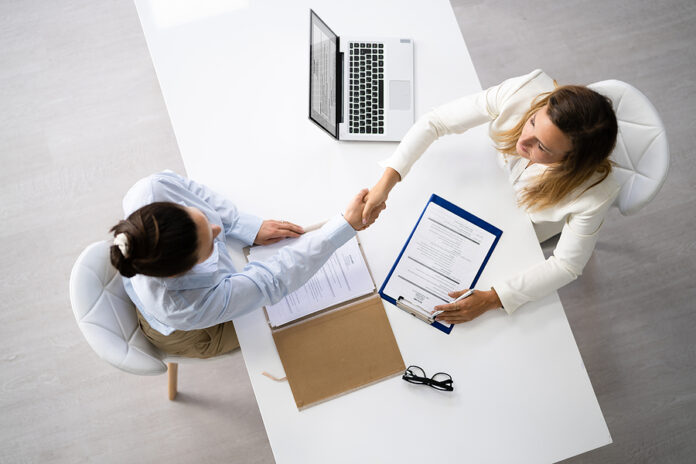 Job Recruitment. Recruiting And Hiring Overhead View