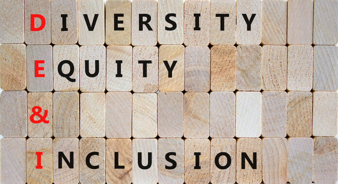 Dei, Diversity Equity And Inclusion Symbol. Concept Words Dei Di