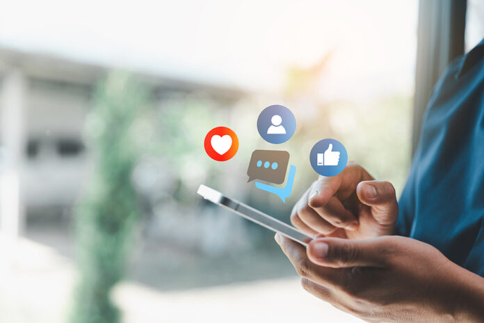 Business Woman Using Digital Smartphone, Social Media Concept. P