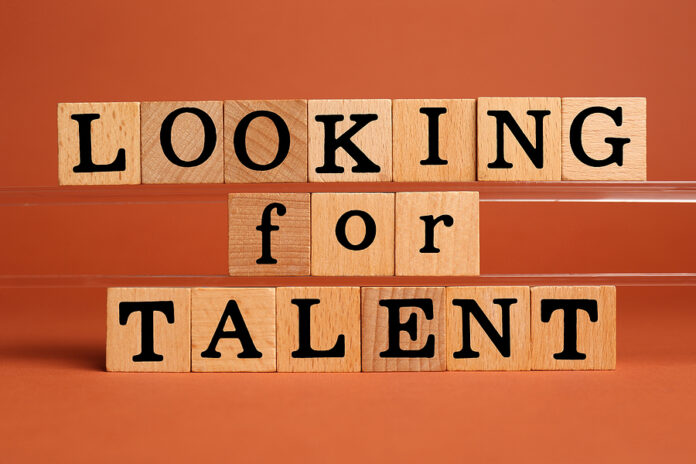 Recruitment And Hiring Concept. Phrase Looking For Talent Made O