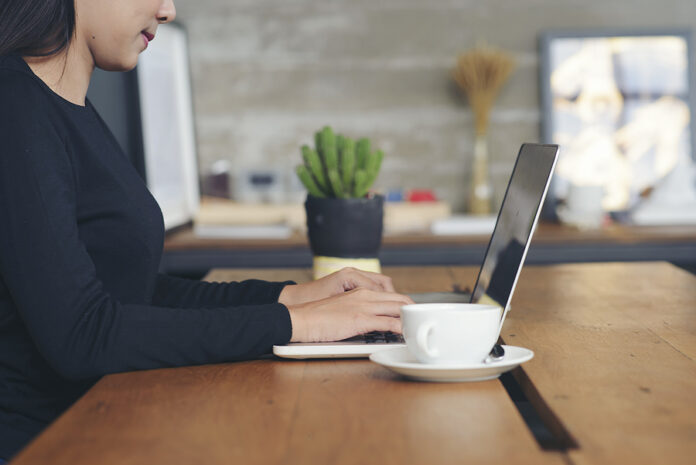 Remote Working And Meeting At Home Office Concept. Businesswoman