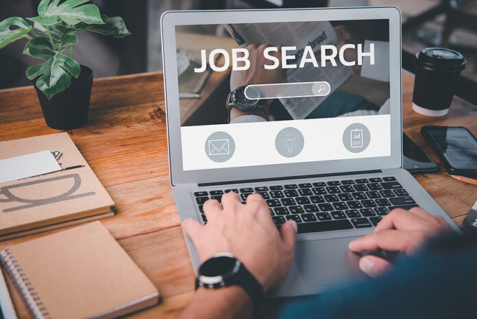 Job Search Concept, Find Your Career, Man Looking At Online Webs