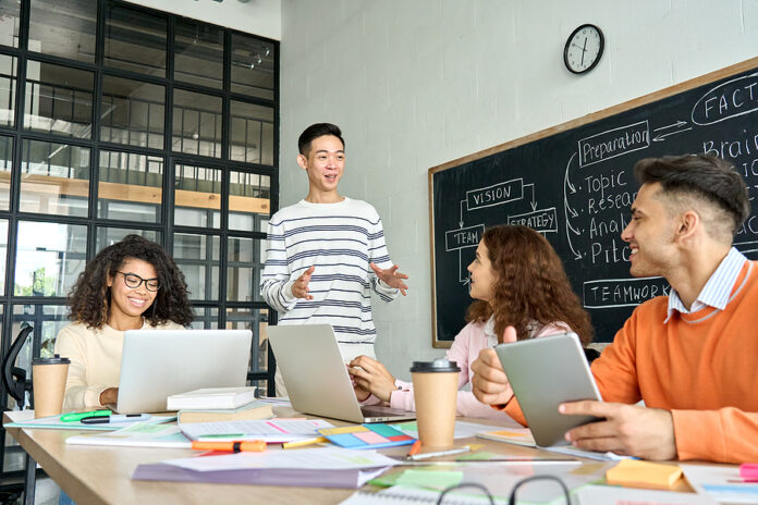 Four Diverse Multiracial Young Professional Business Startup Gen