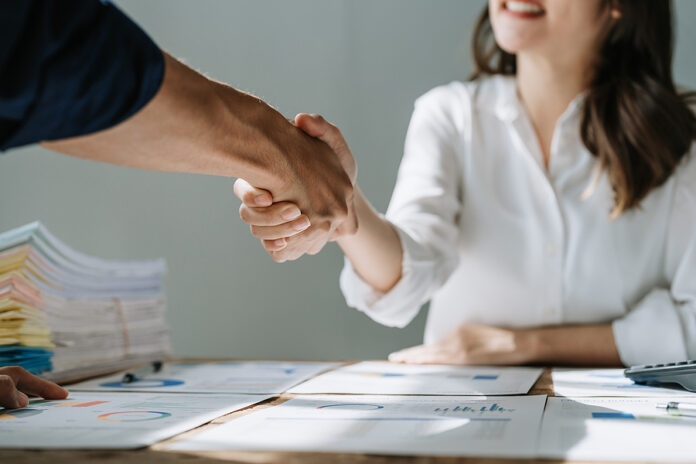 Handshake, Contract Deal And Business Partnership Of Meeting Wit