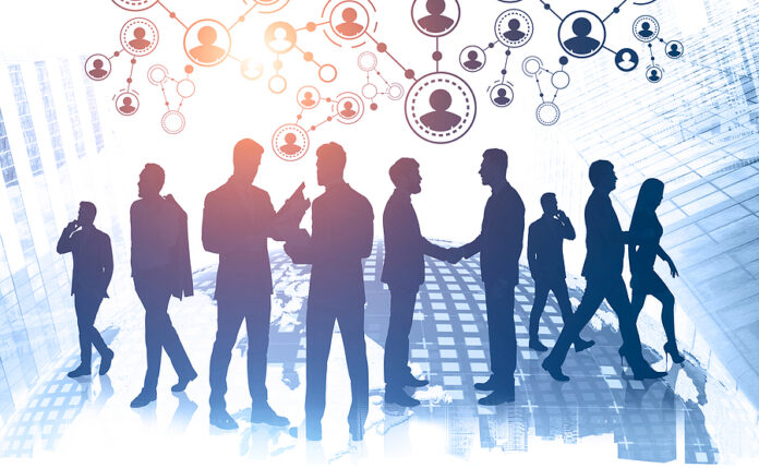 Business People In Global World, Social Network