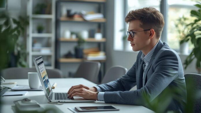 Job applicant looking at company's career page