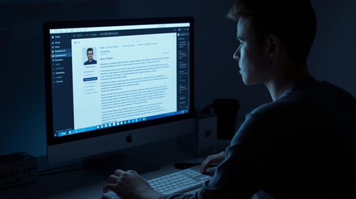 A job candidate applying to a job using AI to make them seem more qualified than they are