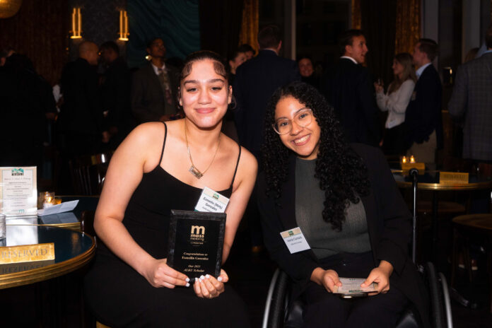 ALKU-Esmeilin Gonzales ALKU 2025 Scholarship Recipient with Valeria Cardoza