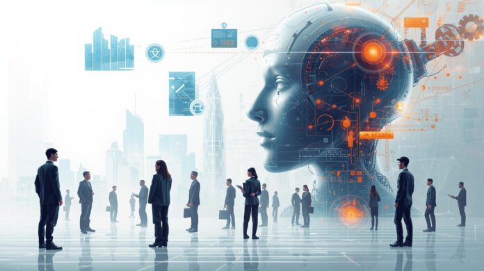 Concept image to represent how AI is changing jobs and skills requirements